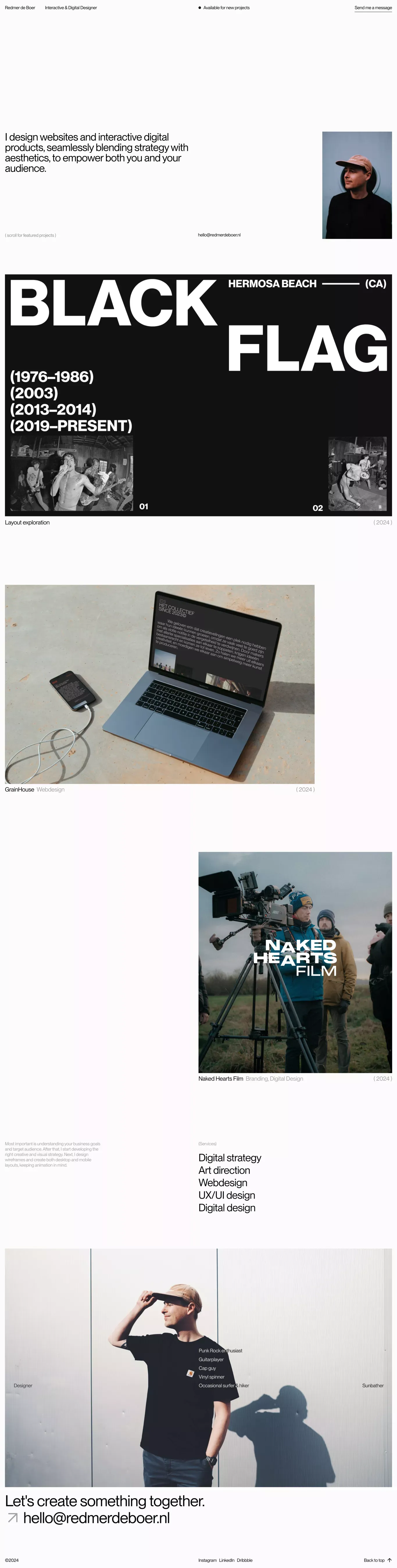 Redmer de Boer - Interactive & Digital Designer - Portfolio design