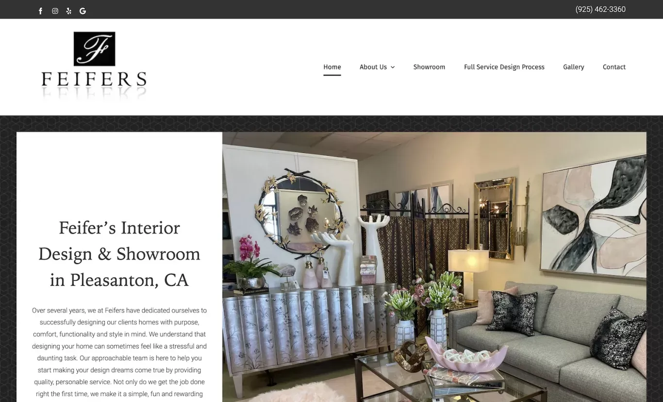 Feifers Interior Design in Pleasanton, CA - Landing design