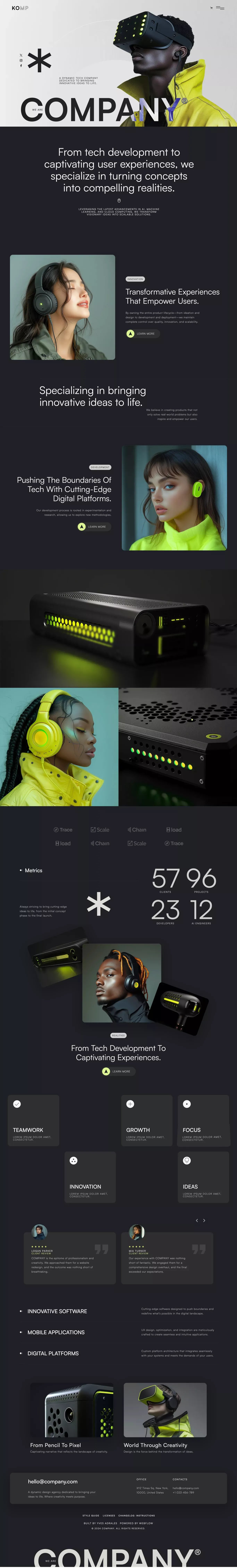 COMPANY - Webflow Ecommerce website template - Template design