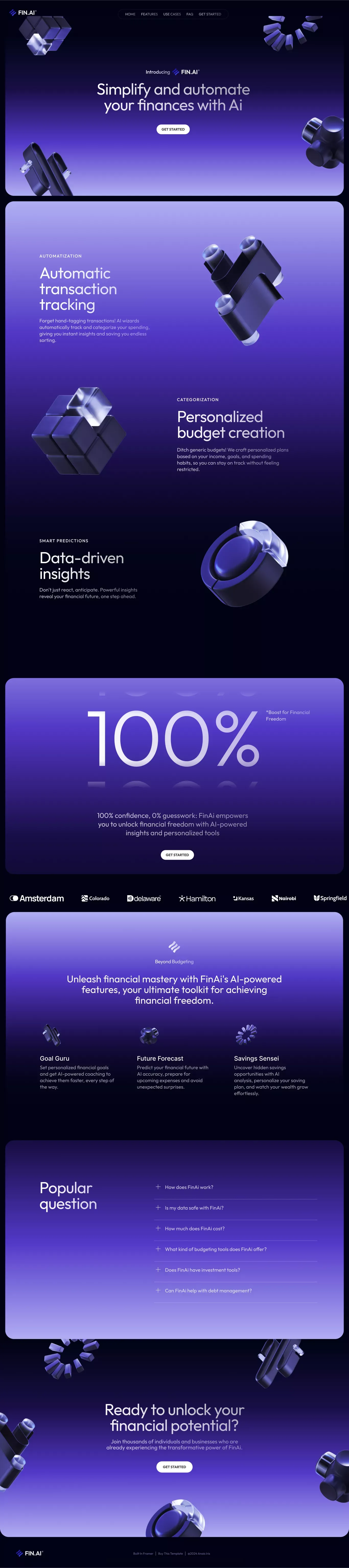 Fin.Ai - Landing design