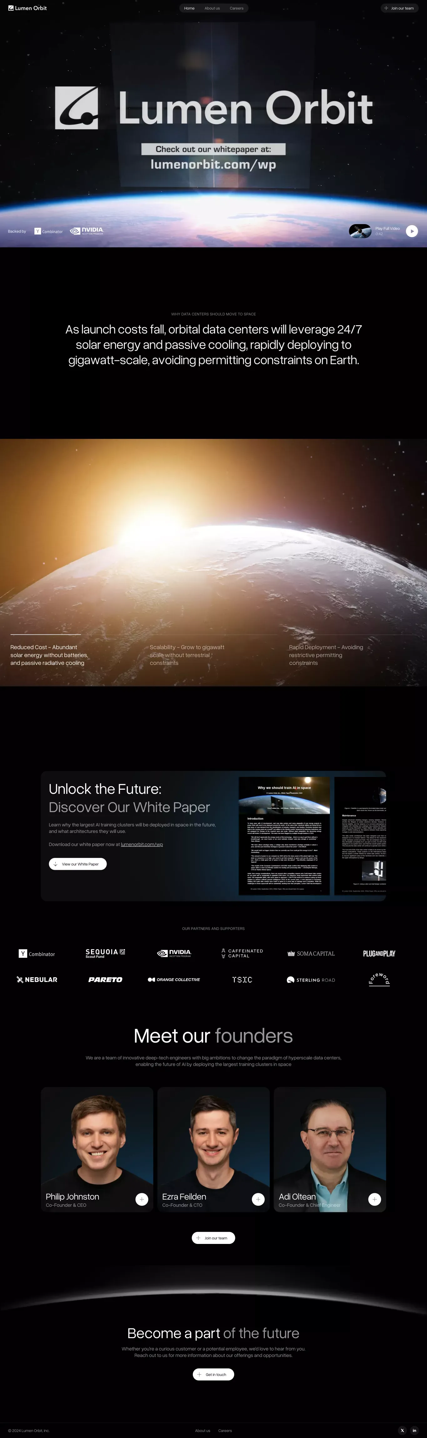 Lumen Orbit - Landing design