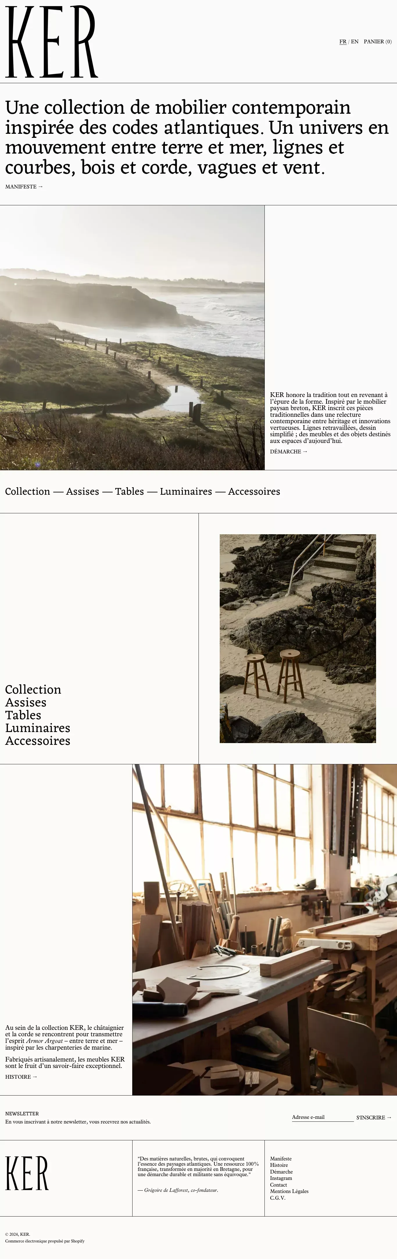 KER . Maison Iodée - Ecommerce design