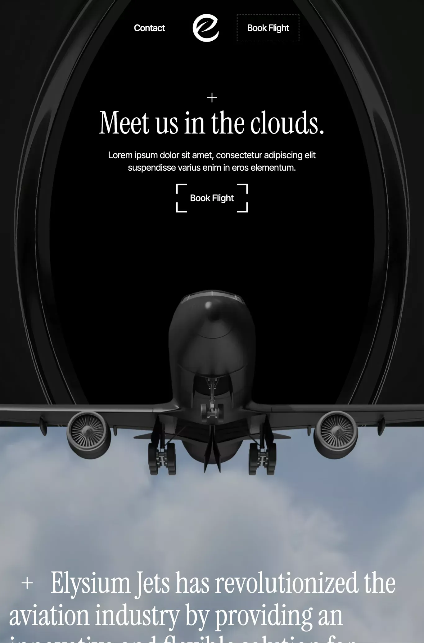 Elysium Jets - Webflow HTML Website Template - Template design