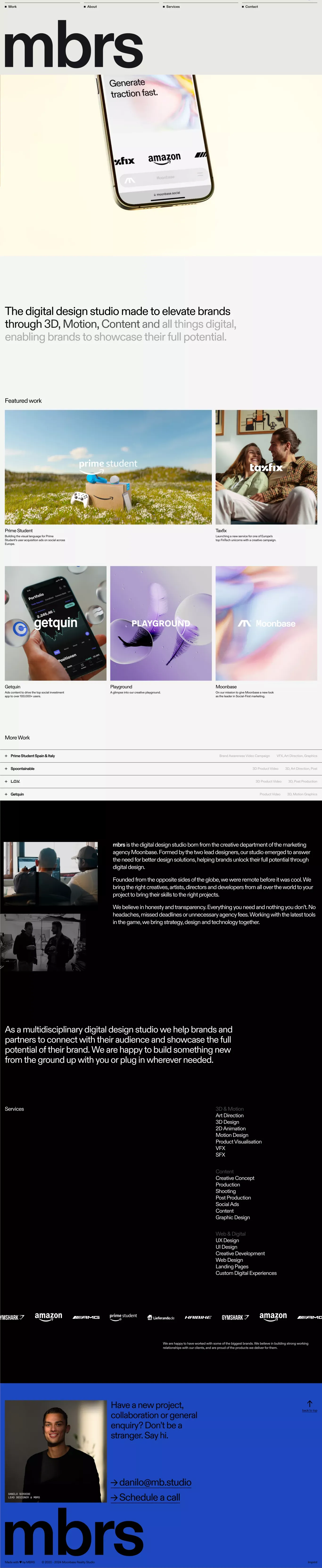 MBRS - Digital Design Studio - Portfolio design