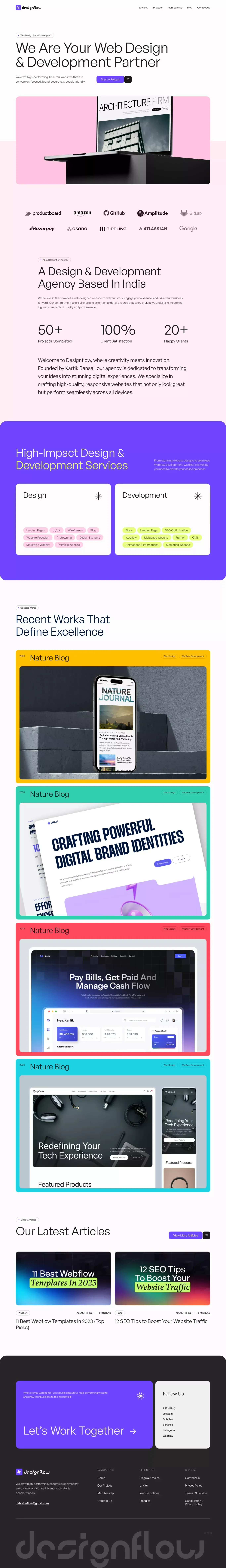 Designflow Agency - Design & Webflow Partner - Portfolio design