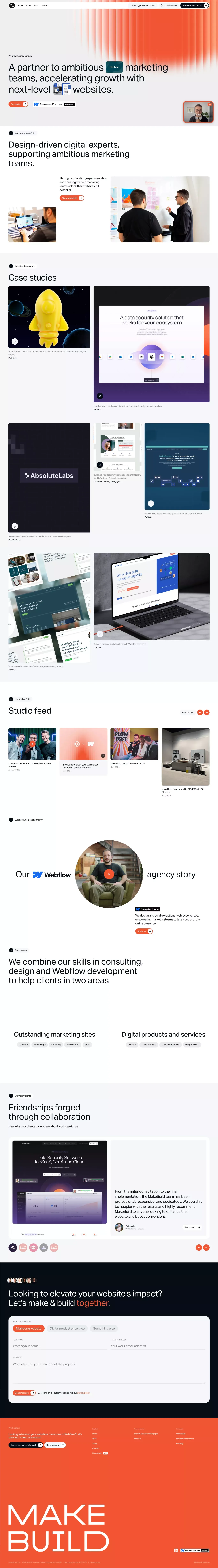 Trusted Webflow Agency | Website Design and Build | MakeBuild - Portfolio design