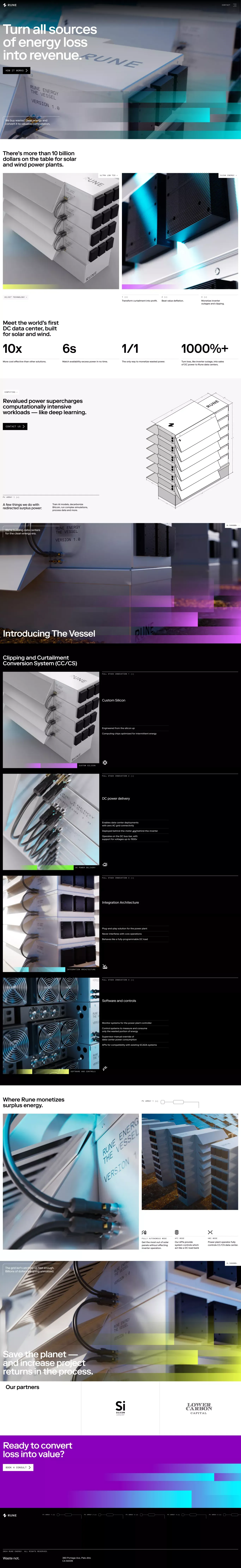 Rune — Energy for the next tomorrow. - Landing design