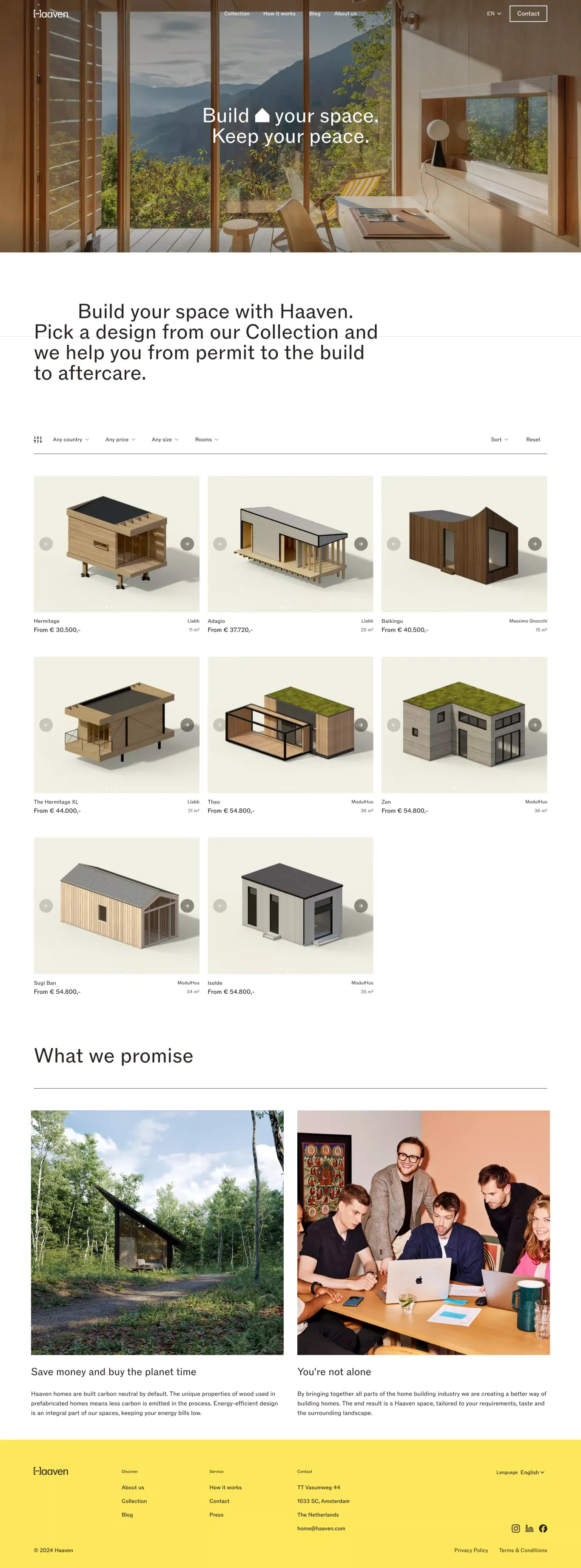 Collection — Haaven - Landing design