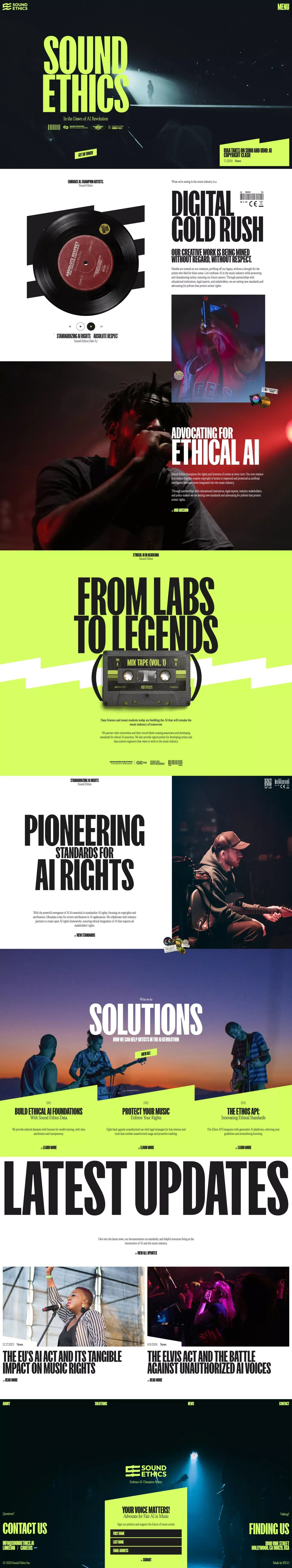 Sound Ethics | In The Dawn of AI Revolution - Portfolio design