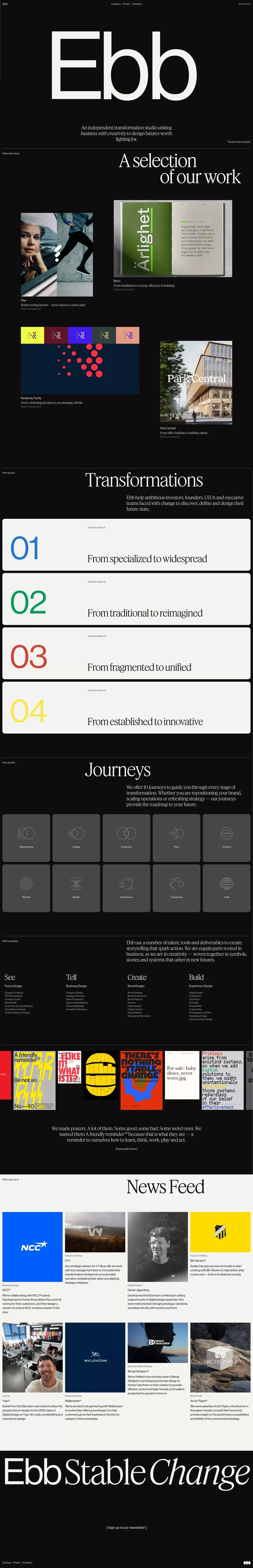 Ebb Scandinavia - Portfolio design