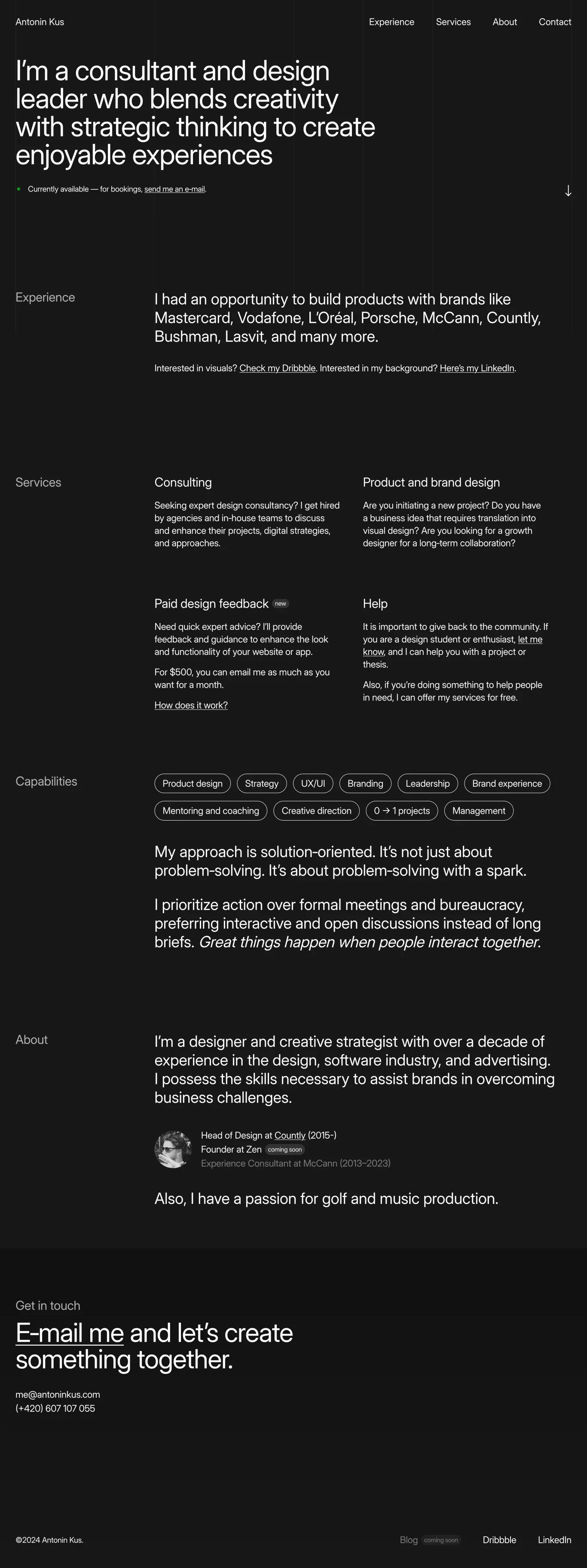 Antonin Kus - Brand & Product Design - Portfolio design