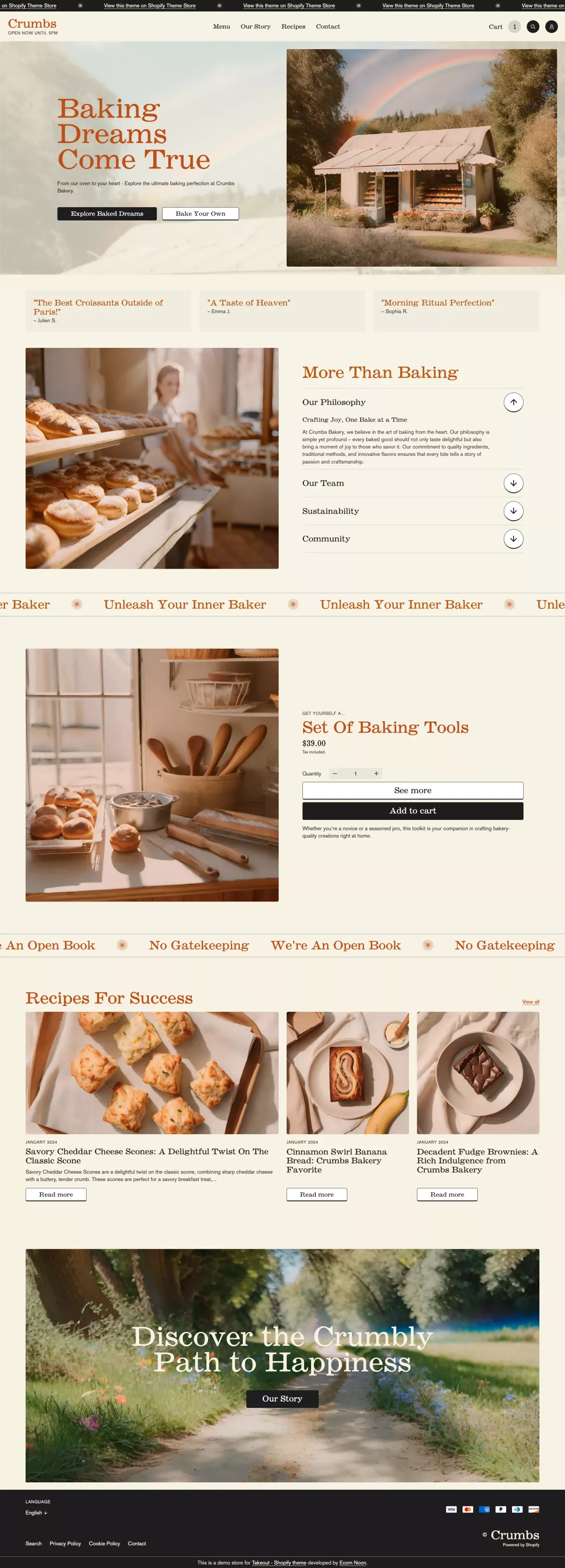 Crumbs - Ecommerce design