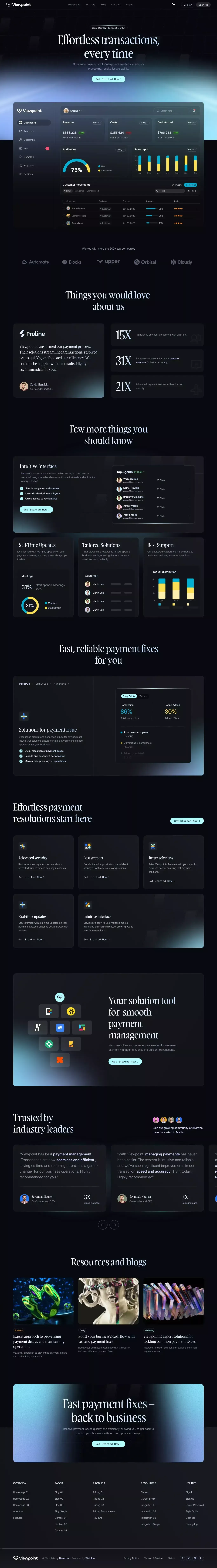 Viewpoint - Webflow E-commerce Website Template - Template design