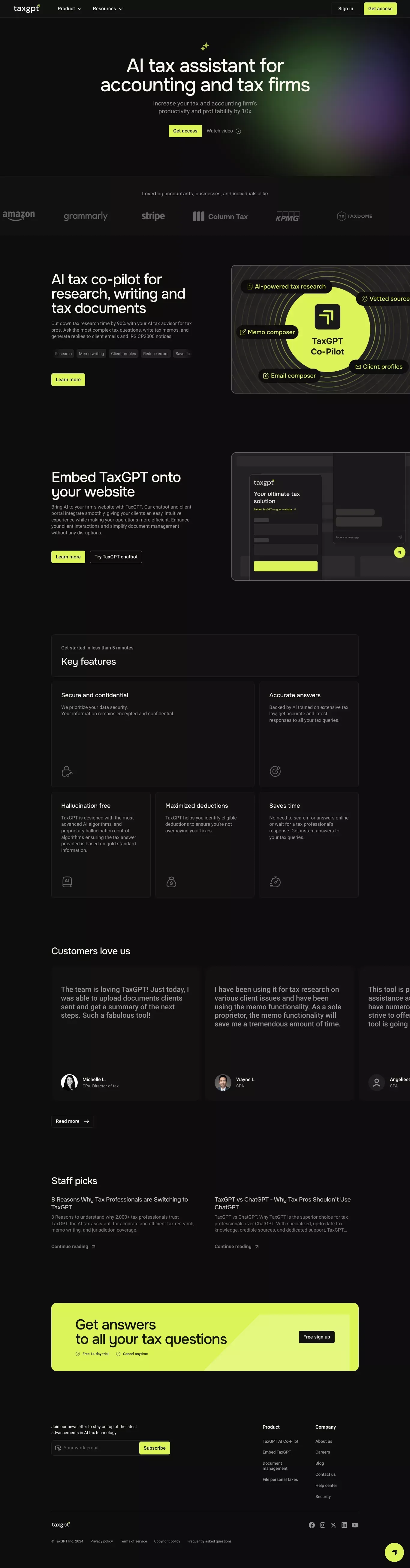 Your AI Tax Assistant | TaxGPT - Landing design