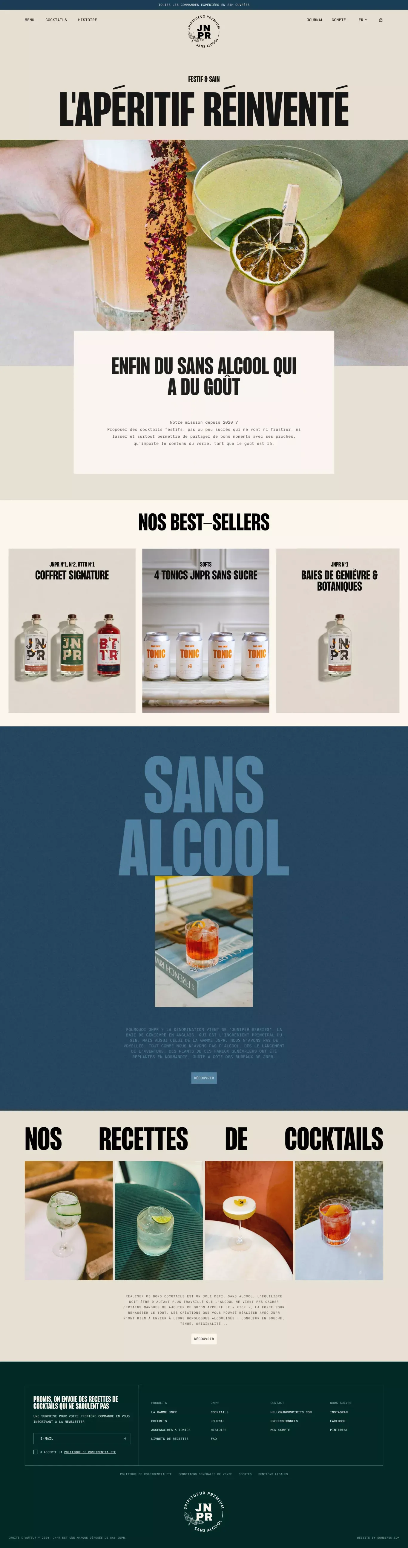 JNPR - l'apéritif, réinventé. - Ecommerce design