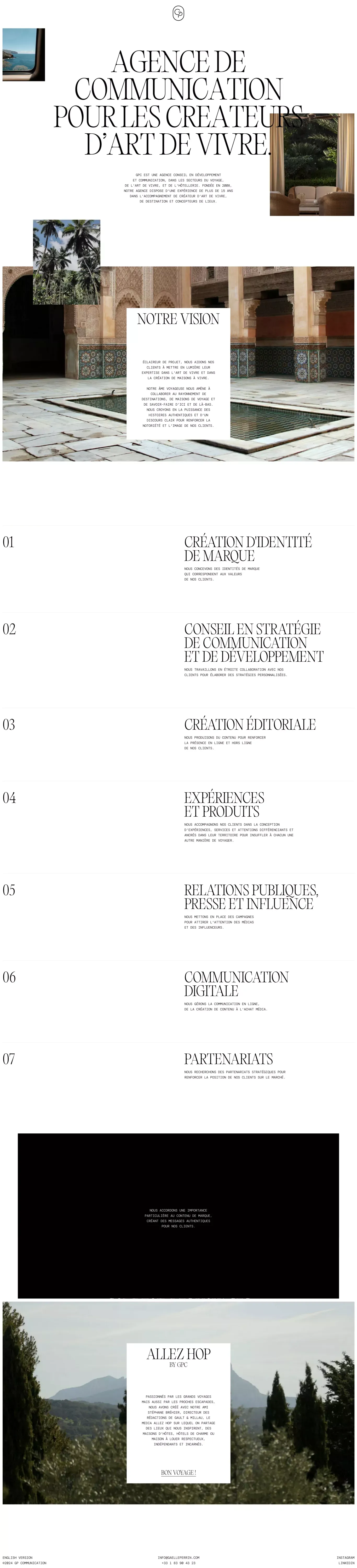 GP Communication | agence de communication pour les créateurs d’art de vivre - Portfolio design