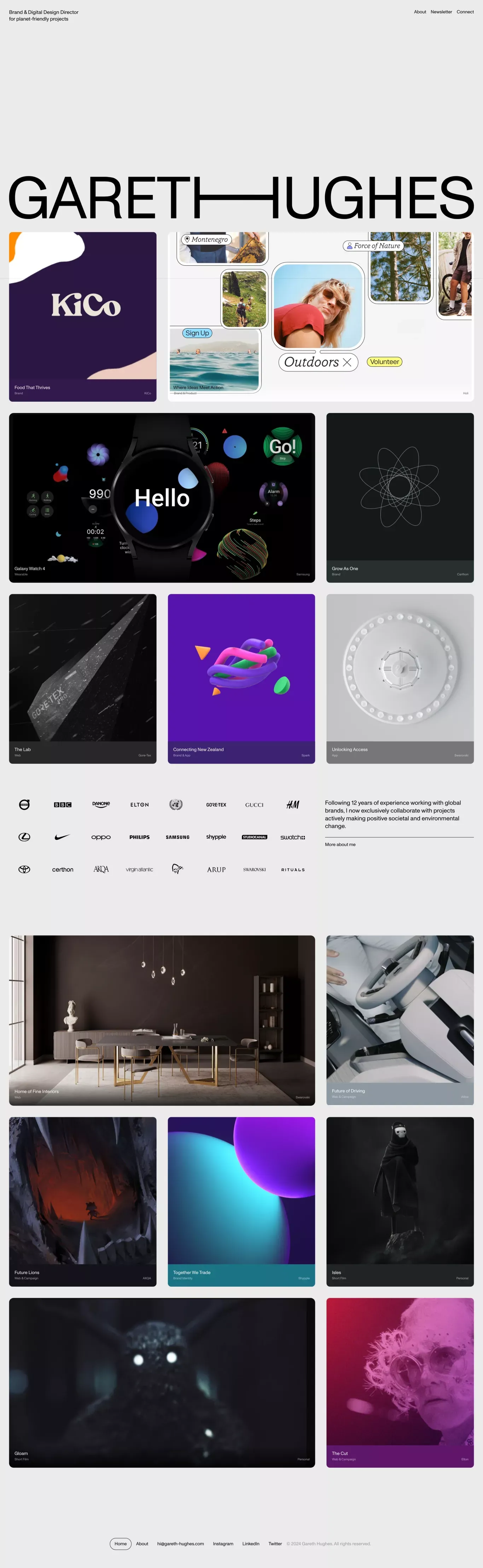 Gareth Hughes • Design Director - Portfolio design