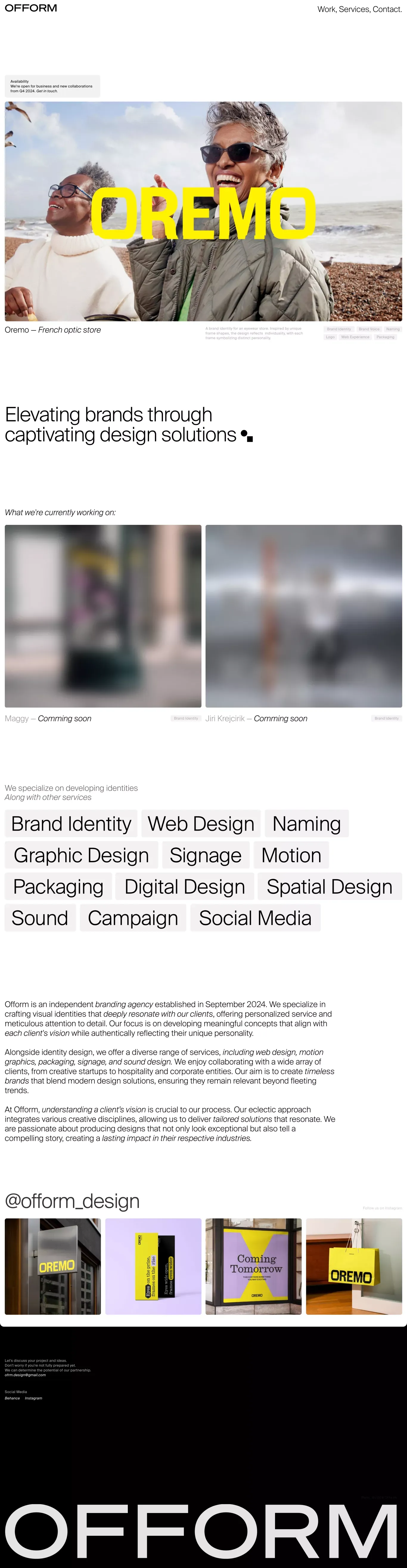 Offormdesign - Portfolio design