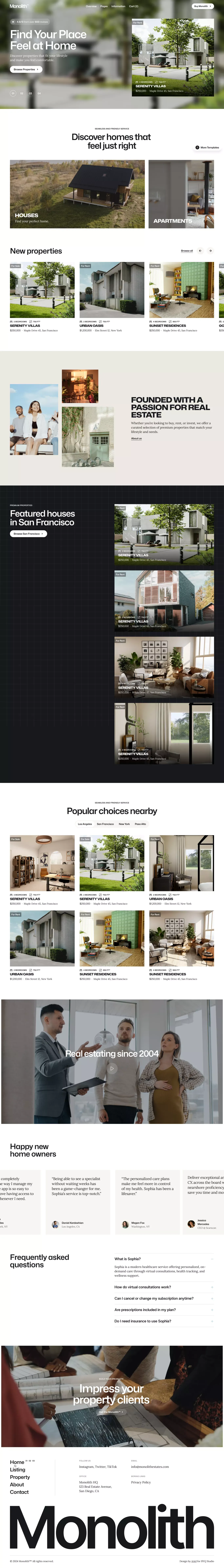 Monolith - Webflow Ecommerce website template - Template design