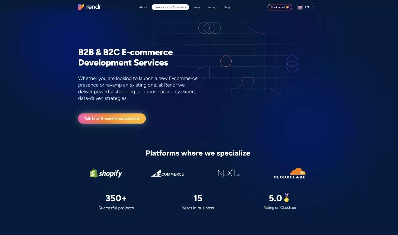 Rendr Software Group - Helping businesses achieve theirs goals – and building software along the way. - Ecommerce design
