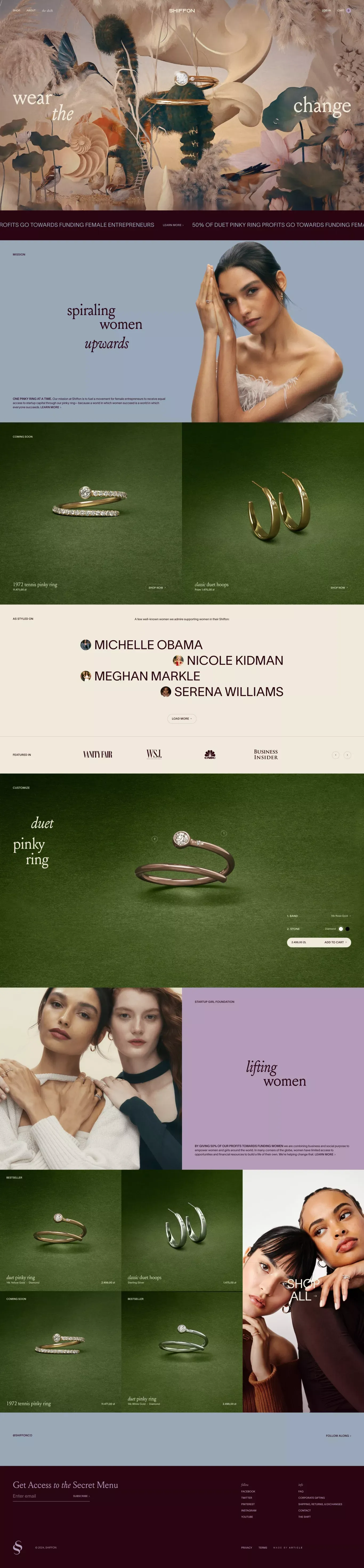 Shiffon Co. Jewelry | Home of the Duet Pinky Ring– SHIFFON - Ecommerce design