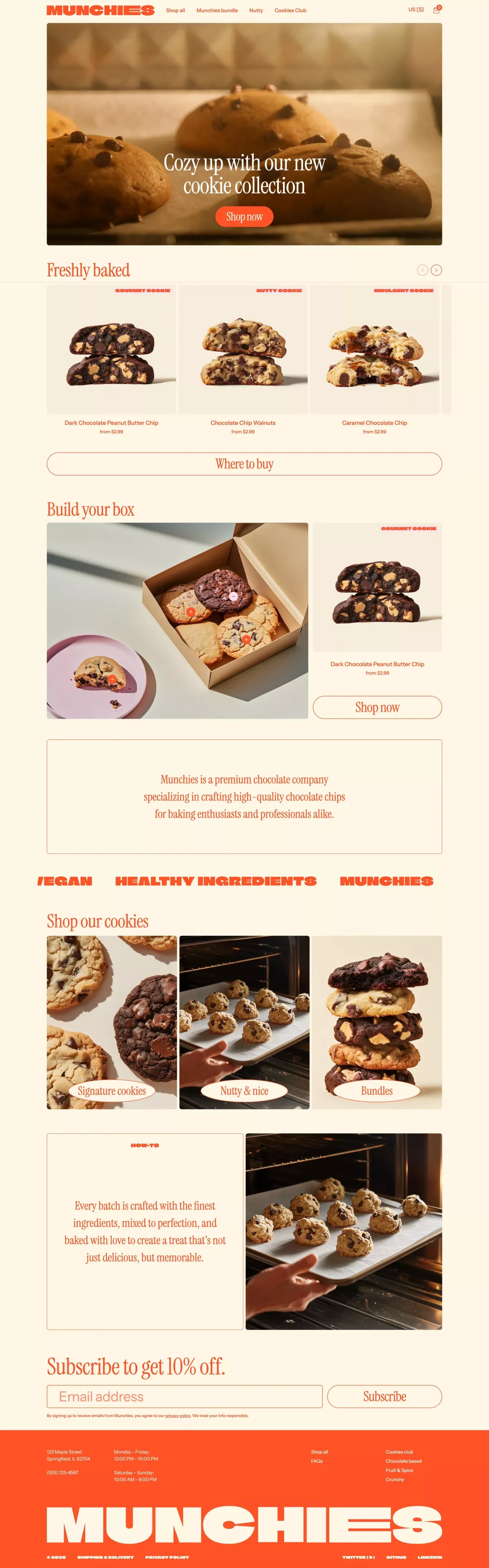 Munchies - Ecommerce design
