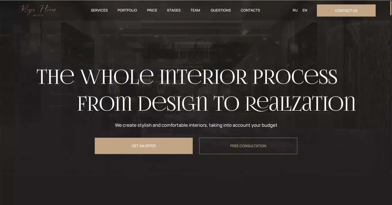 ROYCE HOMES INTERIORS - The entire interior process from design to implementation - Portfolio design