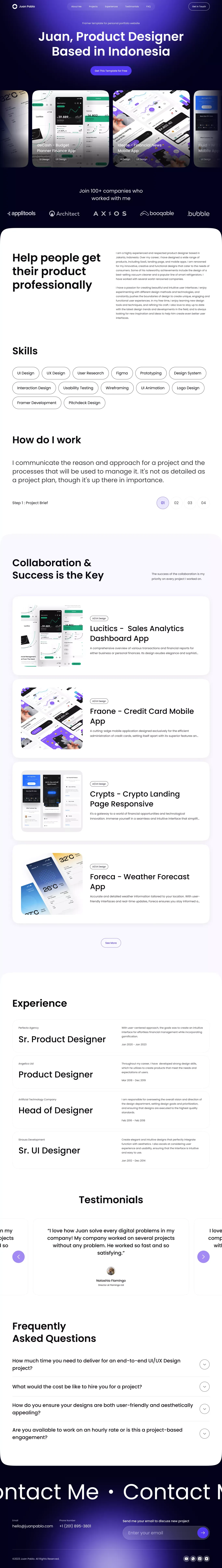 Juan Pablo - Portfolio design