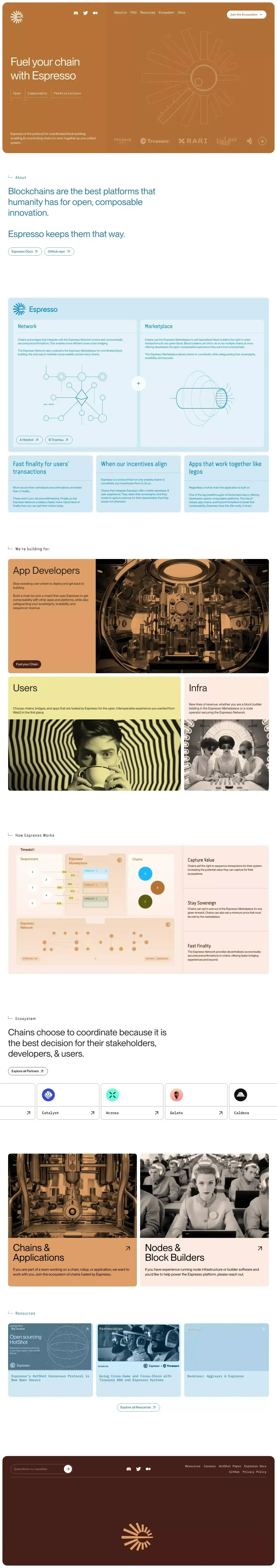 Espresso Systems - Landing design