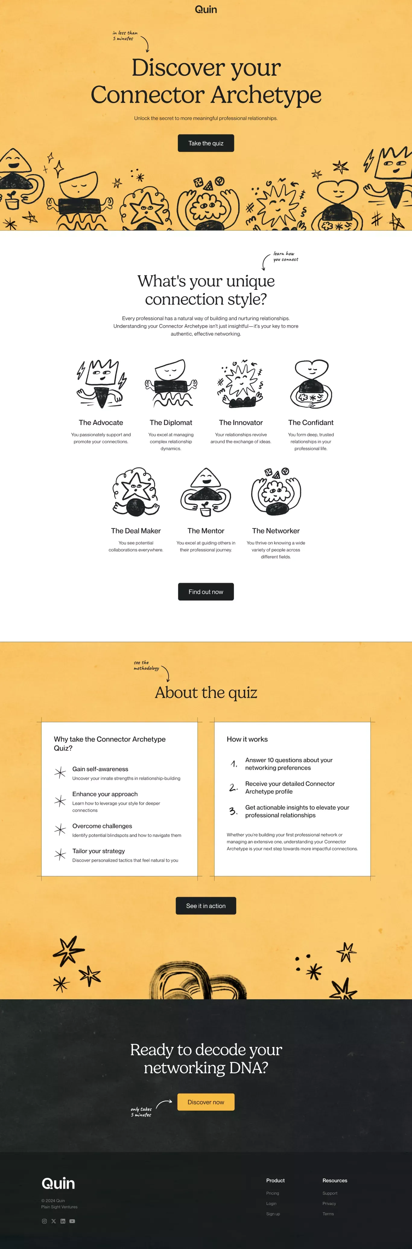 Quin — Discover your unique connector archetype - Other design