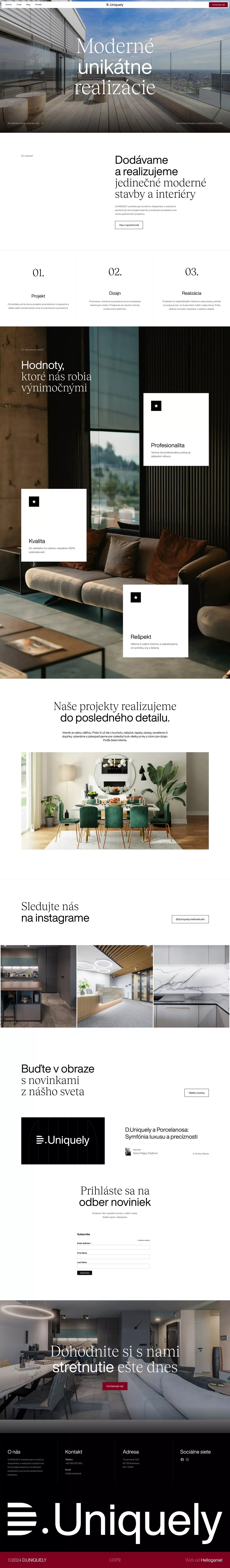 D.Uniquely - Landing design