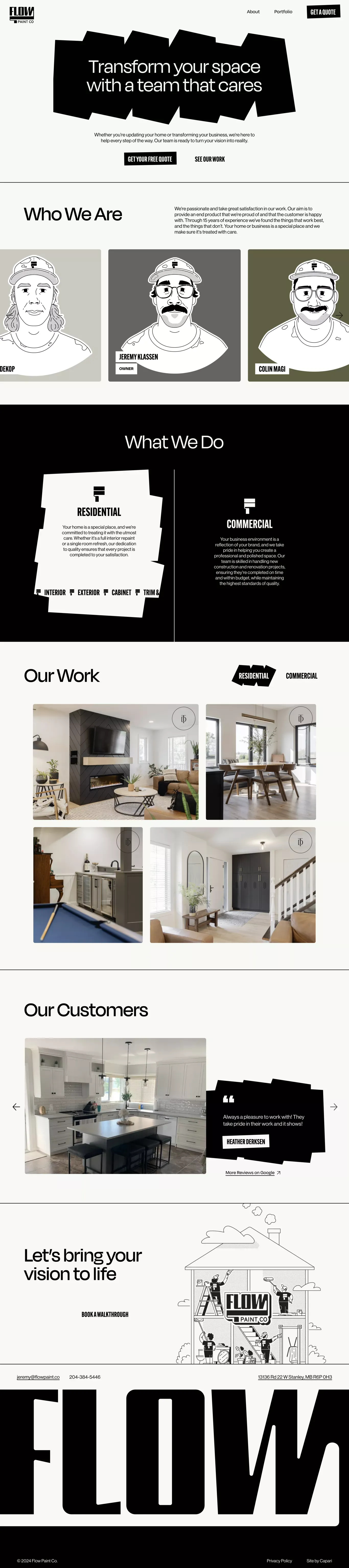 Flow Paint Co. - Residential & Commercial Painting in Winkler - Landing design