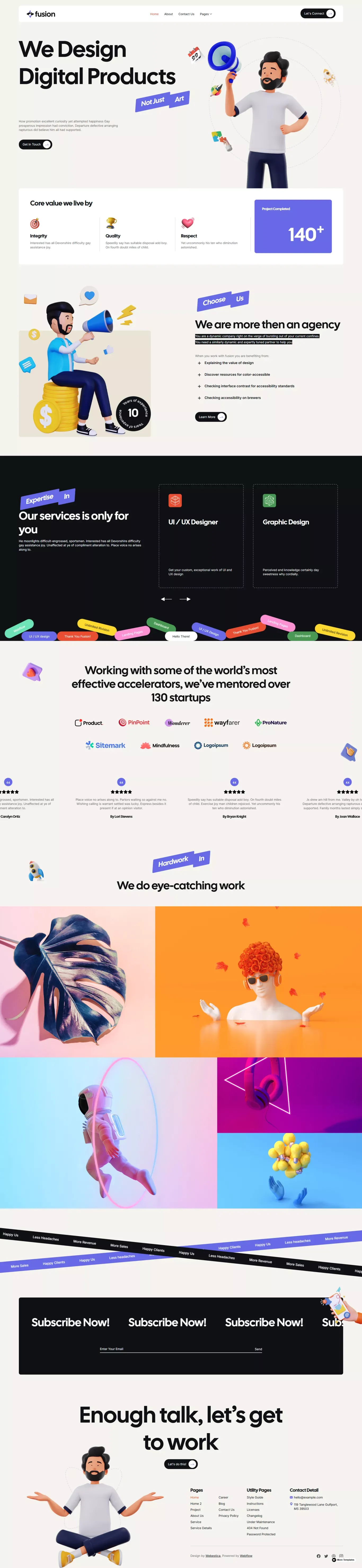 Fusion - Webflow HTML website template - Other design