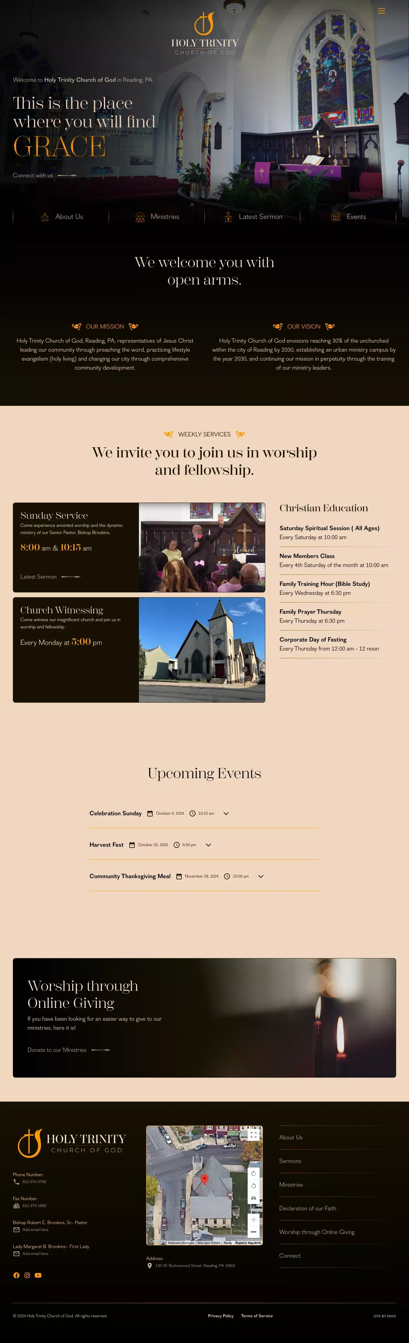 Welcome to Holy Trinity Church of God - Landing design