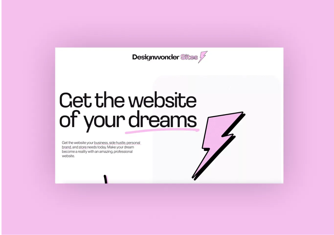 Designwonder Sites - Landing design