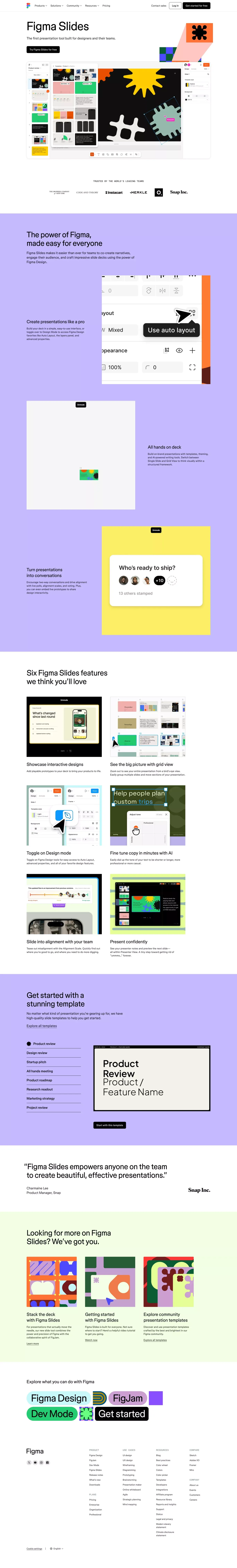 Figma Slides: Create Presentations & Slides for Every Occasion - Landing design