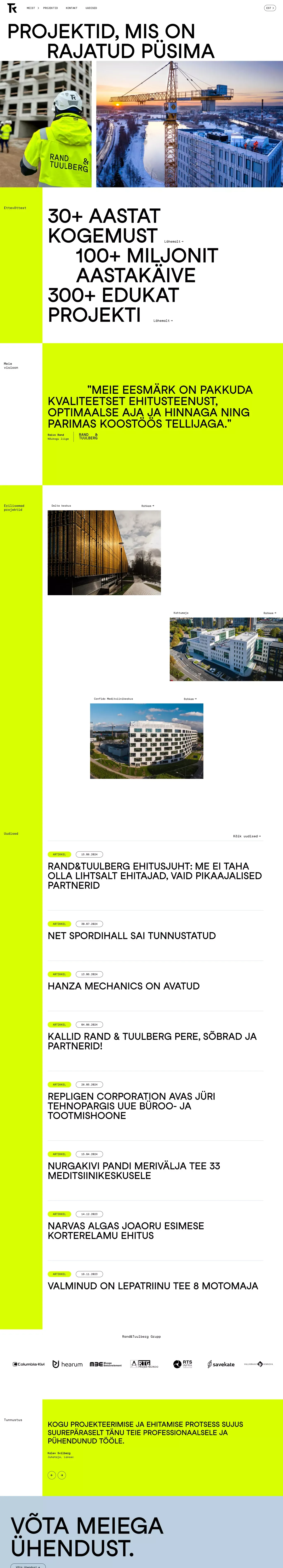 Ehitusfirma Rand ja Tuulberg AS | Kodulehe avaleht - Other design