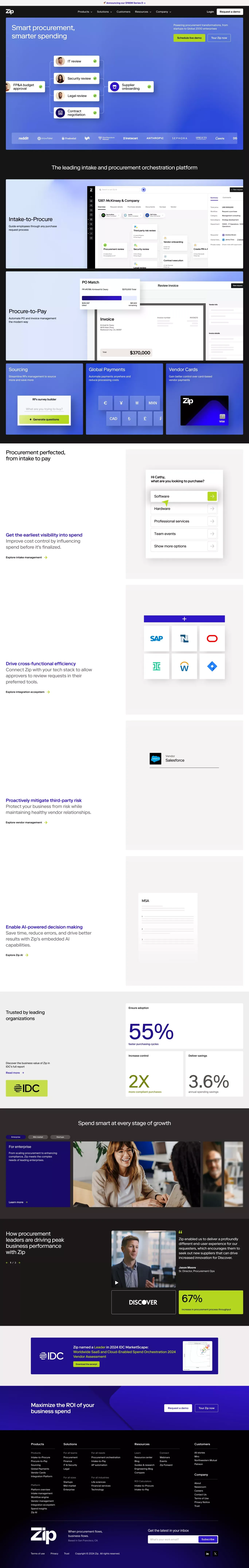 Smart procurement starts with Zip | Zip - Landing design