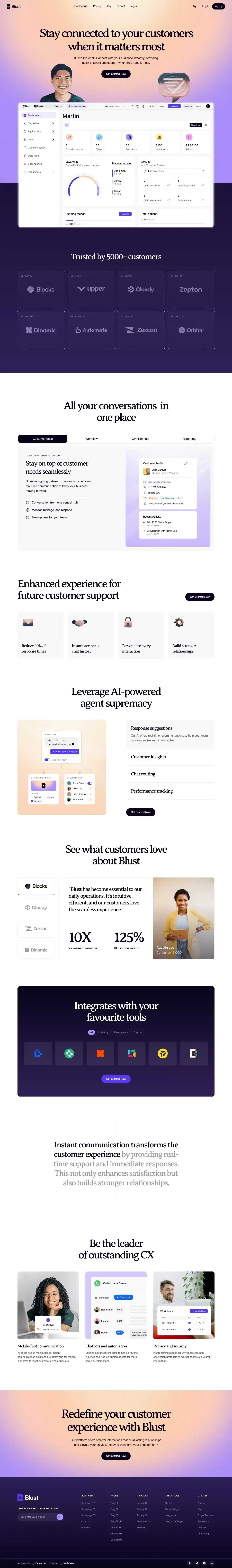 Blust - Webflow E-commerce Website Template - website design