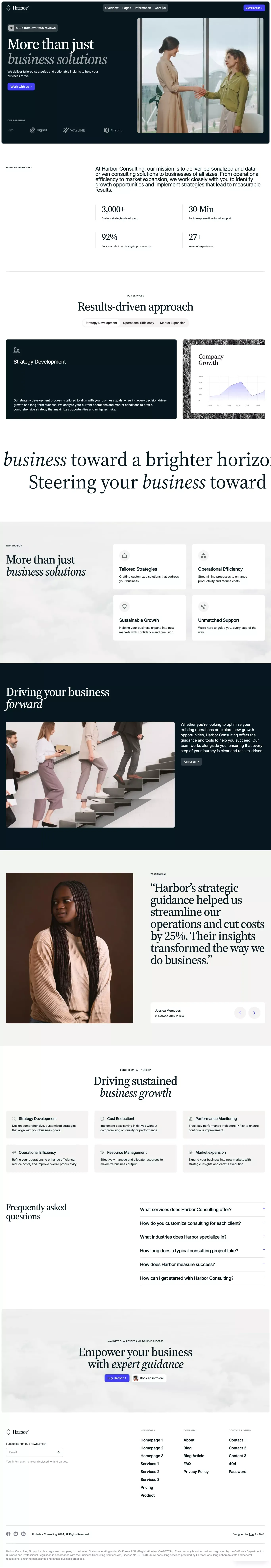 Harbor - Webflow Ecommerce website template - Template design