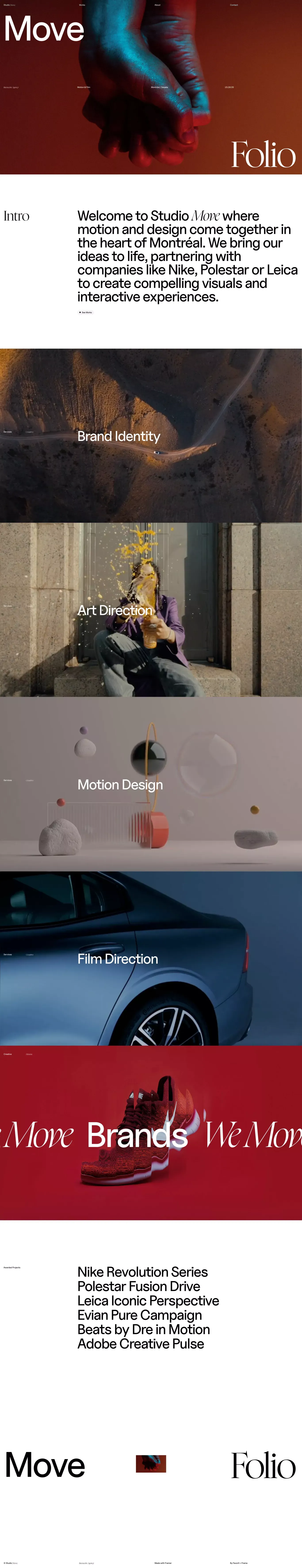 Studio Move - Portfolio design