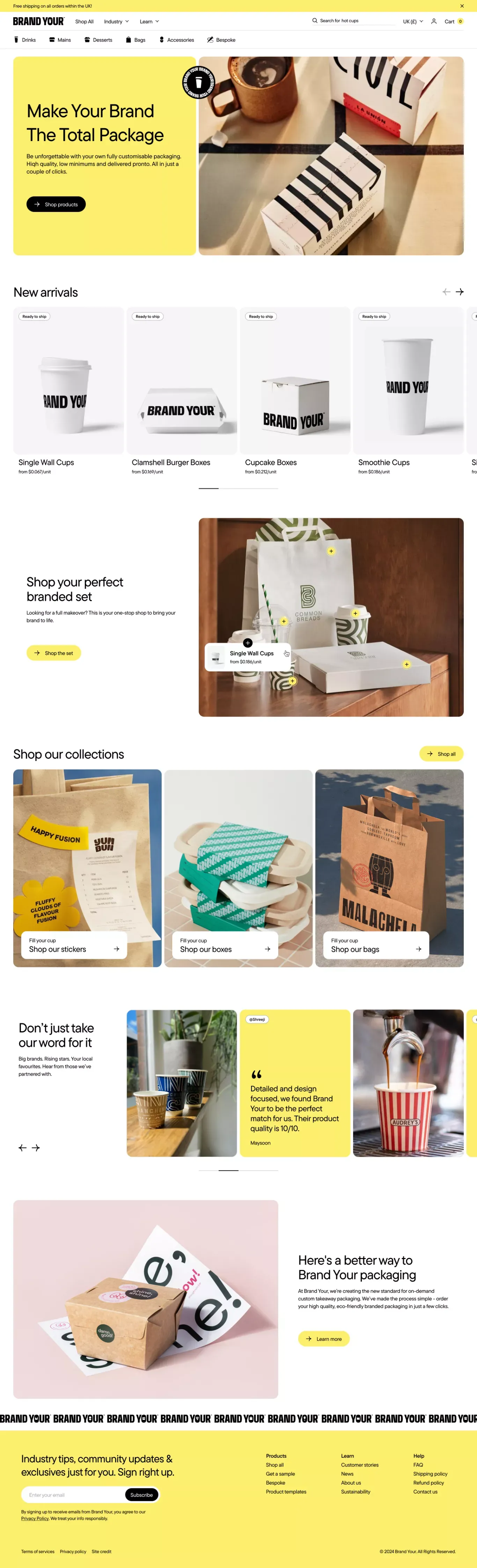 Brandyour.co - Ecommerce design