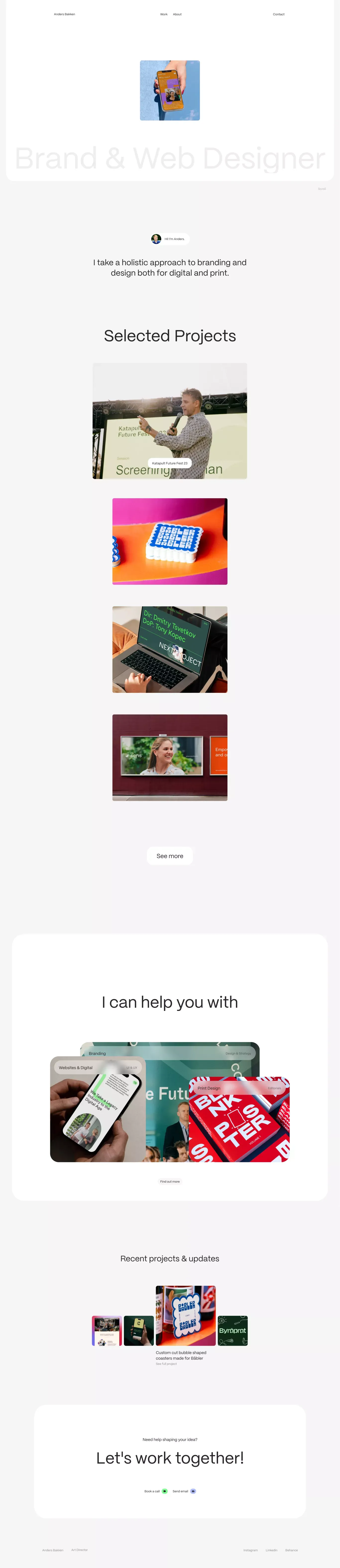 Anders Bakken | Brand & Web Designer - Portfolio design