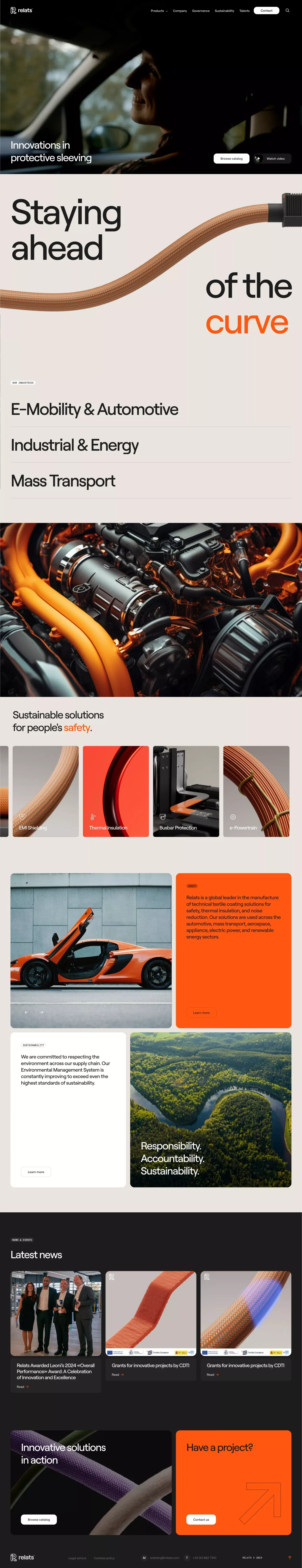 Relats: protective sleeving manufacturer and supplier - Landing design