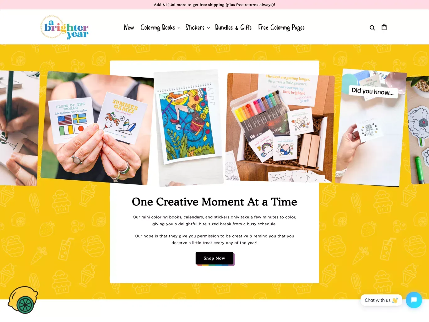 A Brighter Year - Coloring Books made for Adults, and Loved by Kids! - Ecommerce design