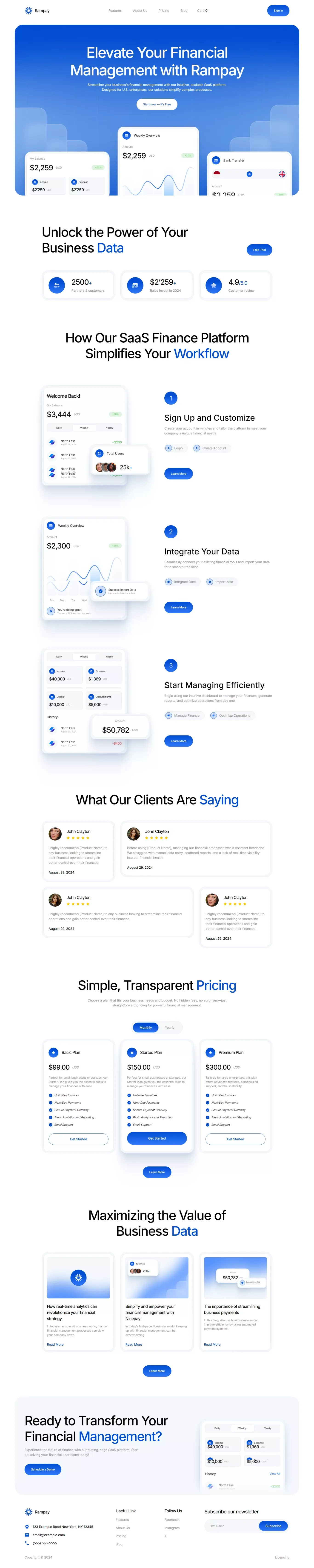 Rampay - Webflow Ecommerce website template - Template design