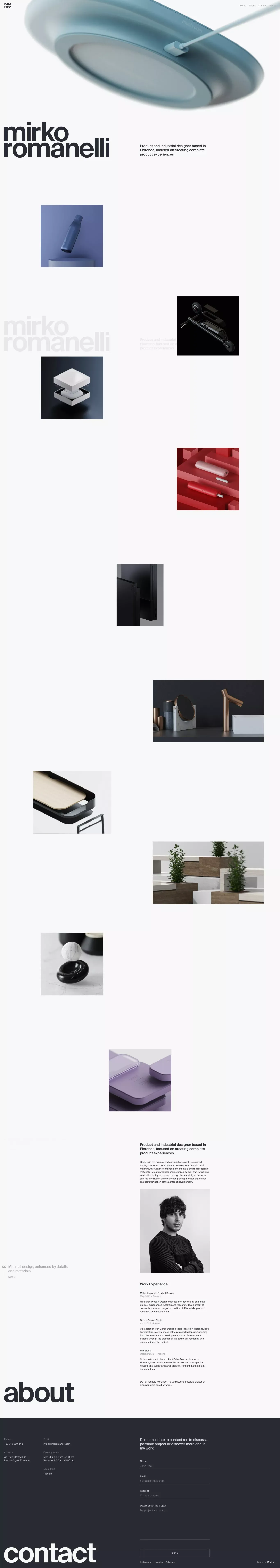 Mirko Romanelli | Product Design - Portfolio design