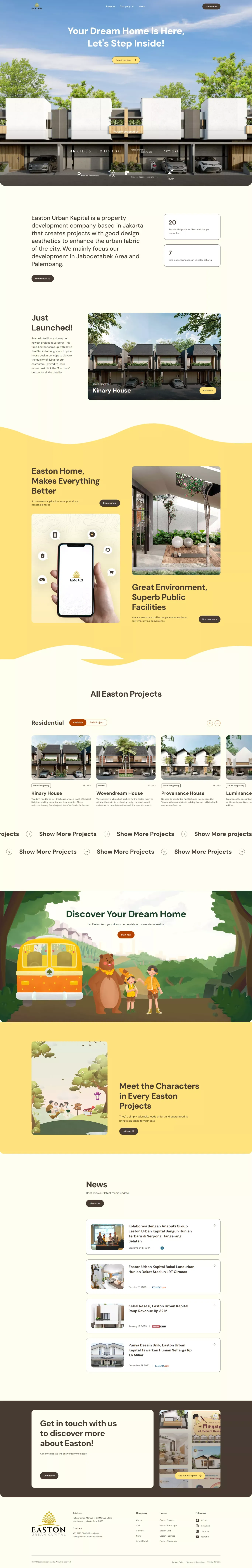 Easton Urban Kapital | Property Development Based in Jakarta - Landing design