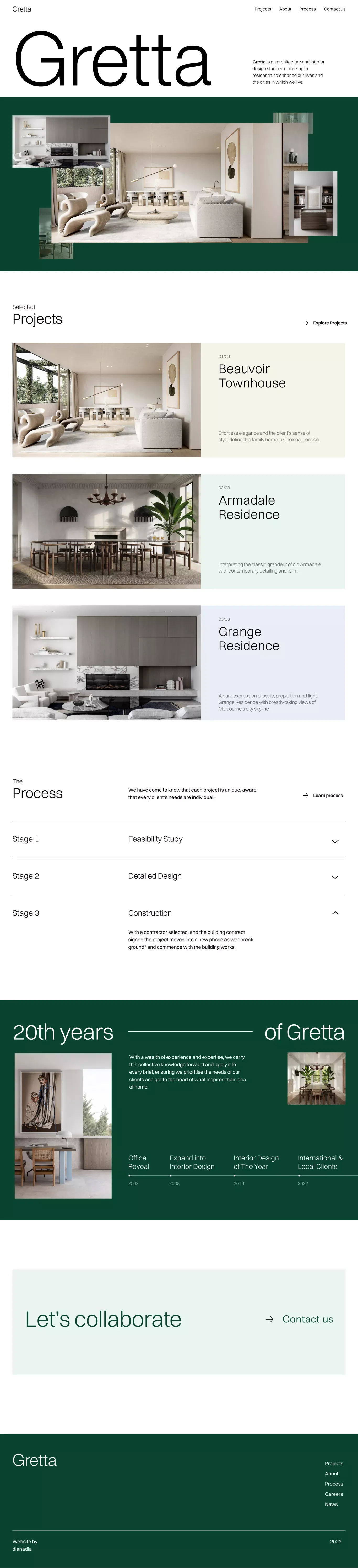 Gretta Architecture Firm - Template design