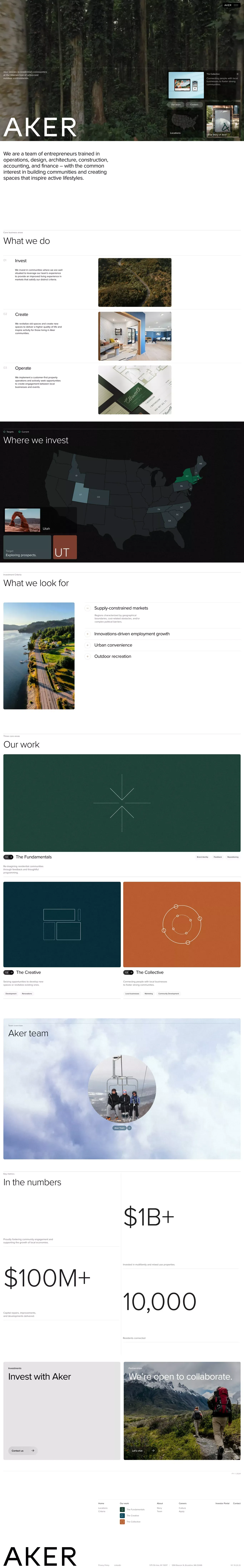 Aker – Boundless Pursuits - Portfolio design
